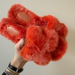 Hermes Oran shearling sandal